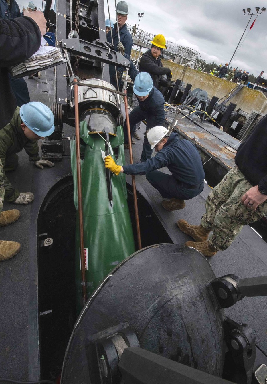 ssn-21 uss seawolf attack submarine ammunition onload indian island washington 50