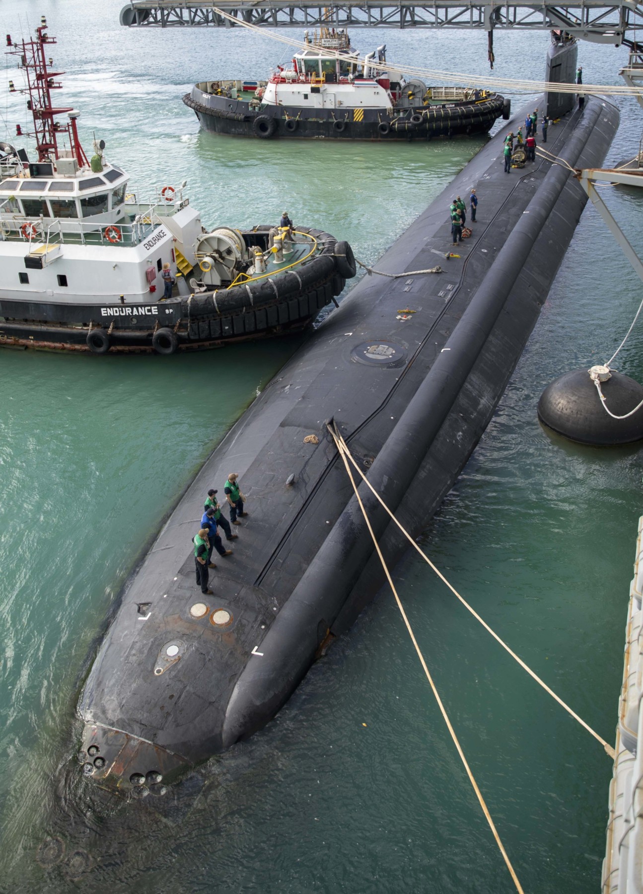 ssn-21 uss seawolf attack submarine naval base guam apra harbor 53