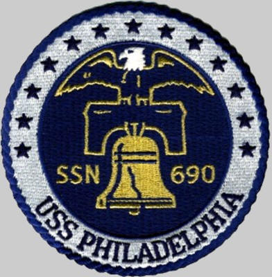 uss philadelphia ssn-690 patch insignia los angeles class attack submarine