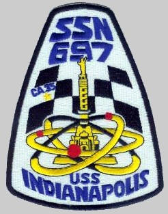 ssn-697 uss indianapolis patch insignia crest los angeles class attack submarine