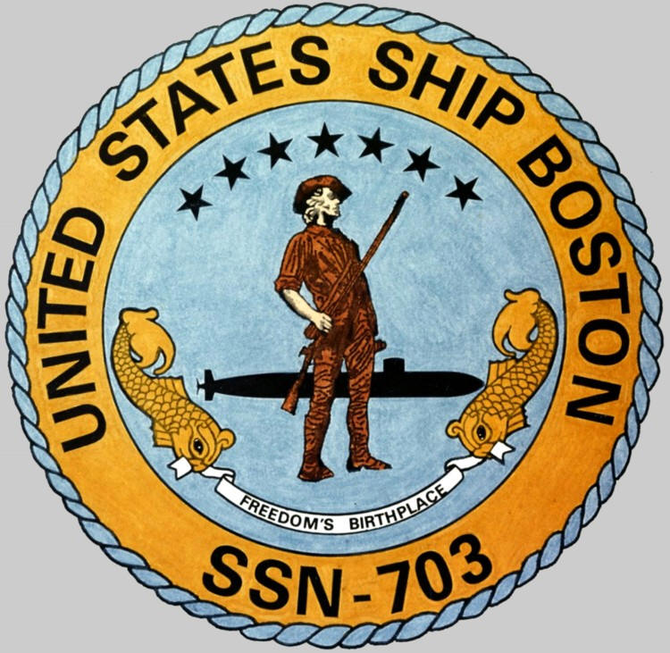 ssn-703 uss boston insignia crest patch badge