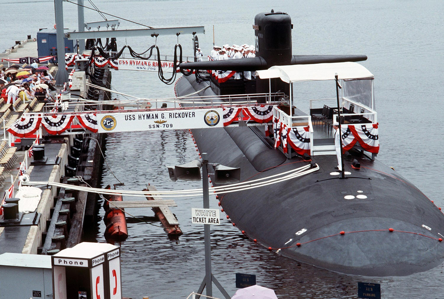 ssn-709 uss hyman g. rickover commissioning ceremony july 1984