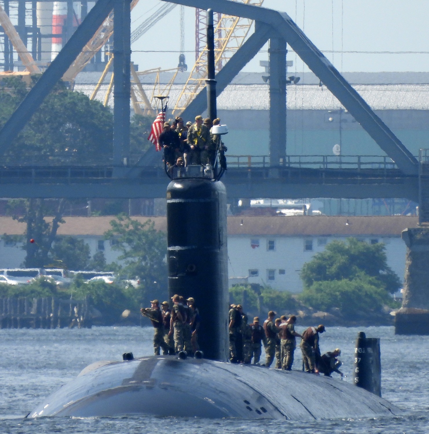 ssn-773 uss cheyenne los angeles class attack submarine arriving groton connecticut 2021 42