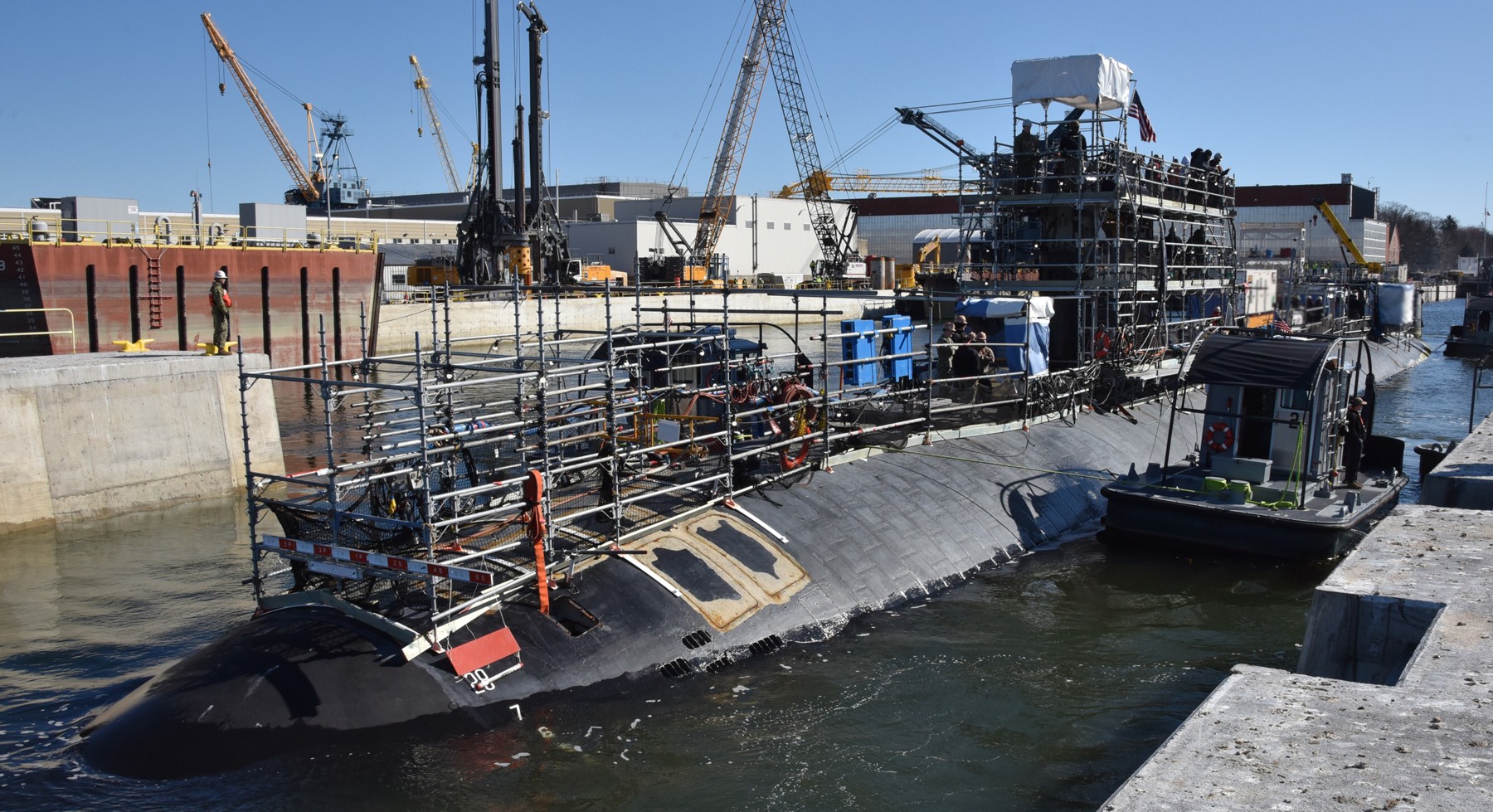 ssn-773 uss cheyenne los angeles class attack submarine portsmouth naval shipyard maine overhaul 2024 45