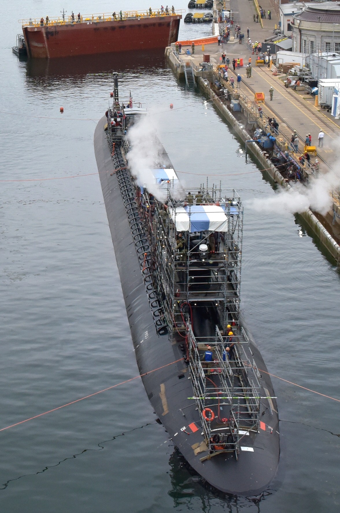 ssn-774 uss virginia class attack submarine dry dock portsmouth naval shipyard maine 2021 62