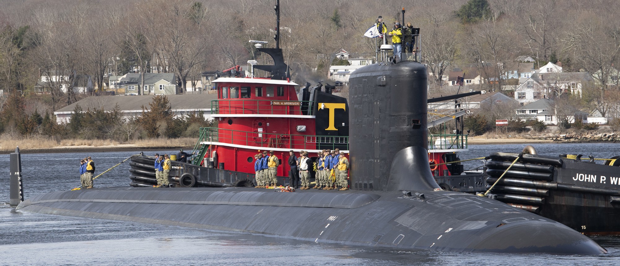 ssn-774 uss virginia class attack submarine returning new london groton 2023 65