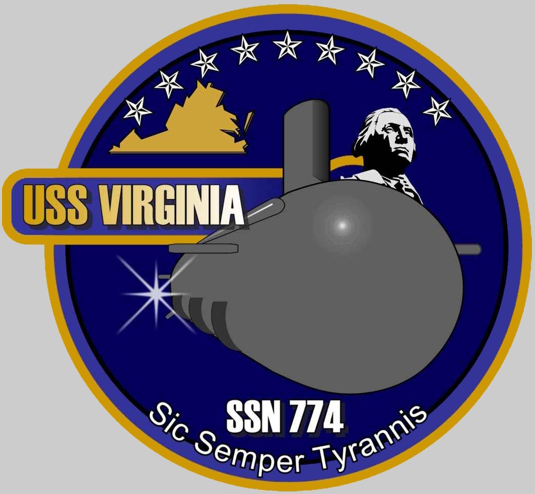 ssn-774 uss virginia insignia crest patch badge class attack submarine us navy 02x