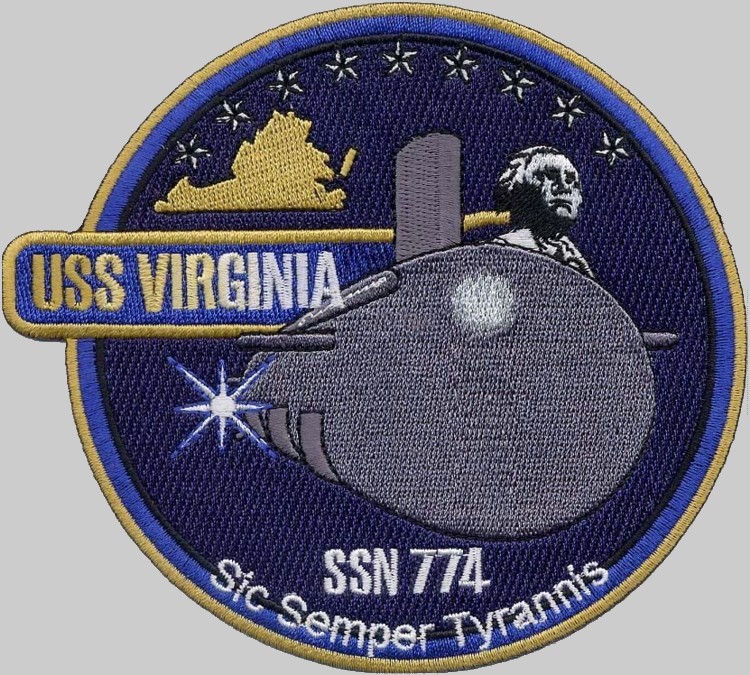 ssn-774 uss virginia insignia crest patch badge class attack submarine 02pa