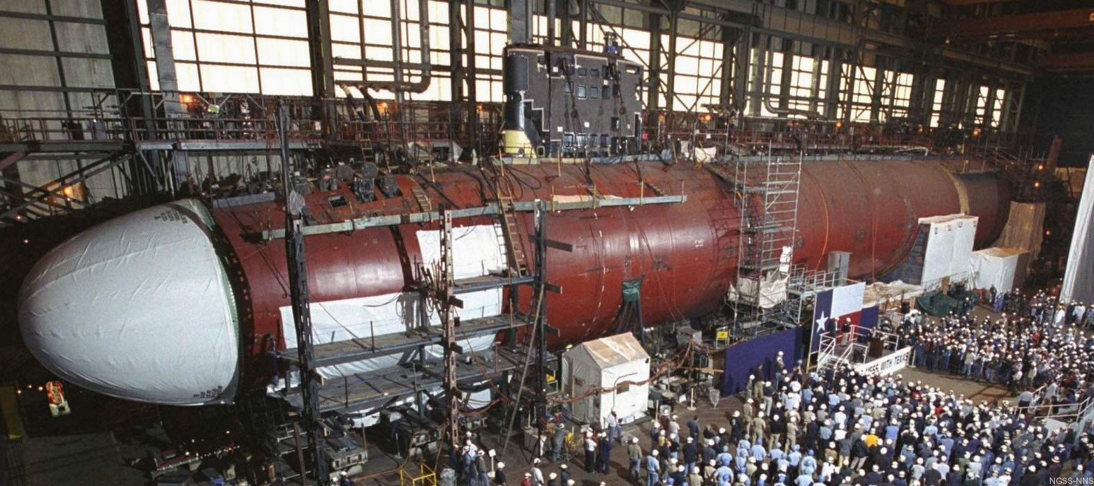 ssn-775 uss texas virginia class attack submarine pressure hull complete 2003 newport news 62