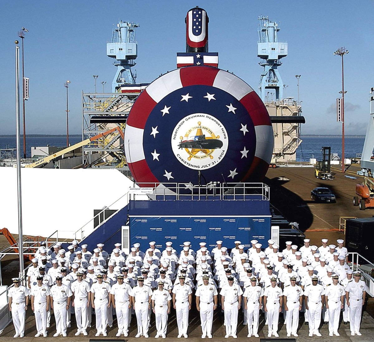 ssn-775 uss texas virginia class attack submarine us navy christening newport news 2004 65