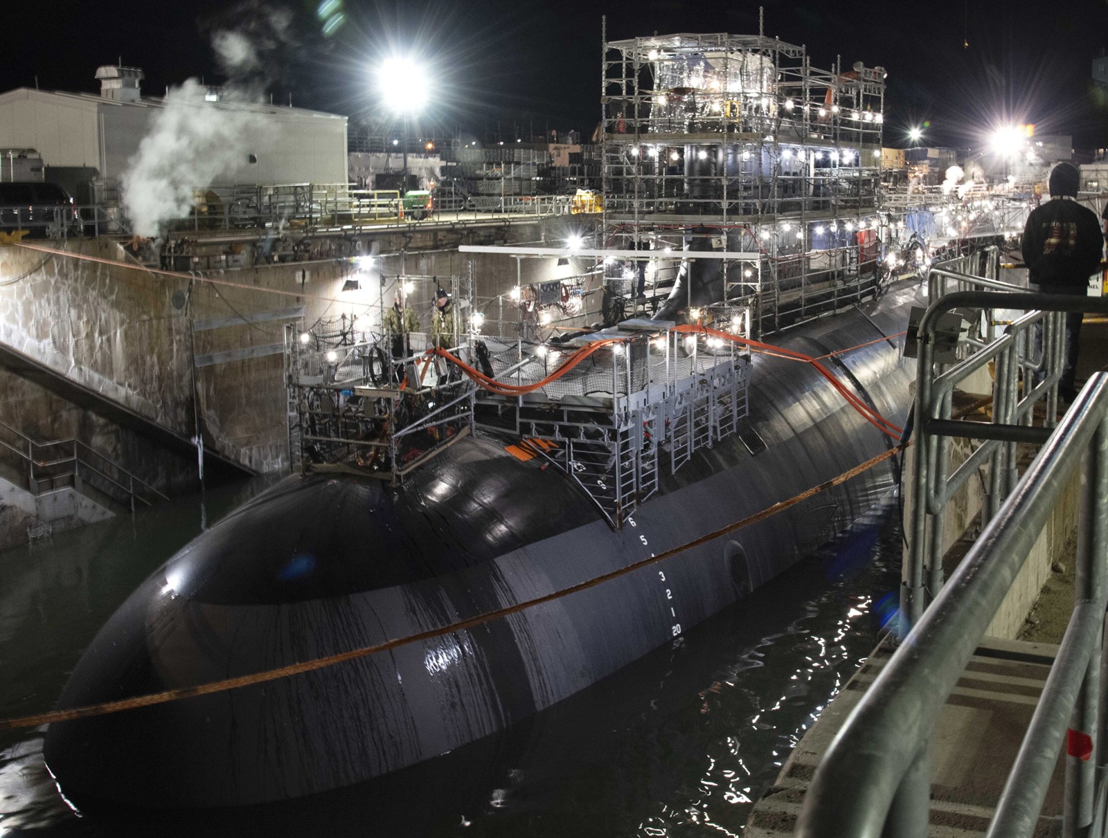 ssn-775 uss texas virginia class attack submarine dry-dock portsmouth naval shipyard kittery maine 2024 81