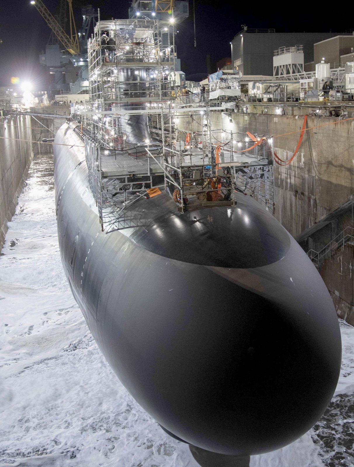 ssn-775 uss texas virginia class attack submarine portsmouth naval shipyard maine dry dock 84