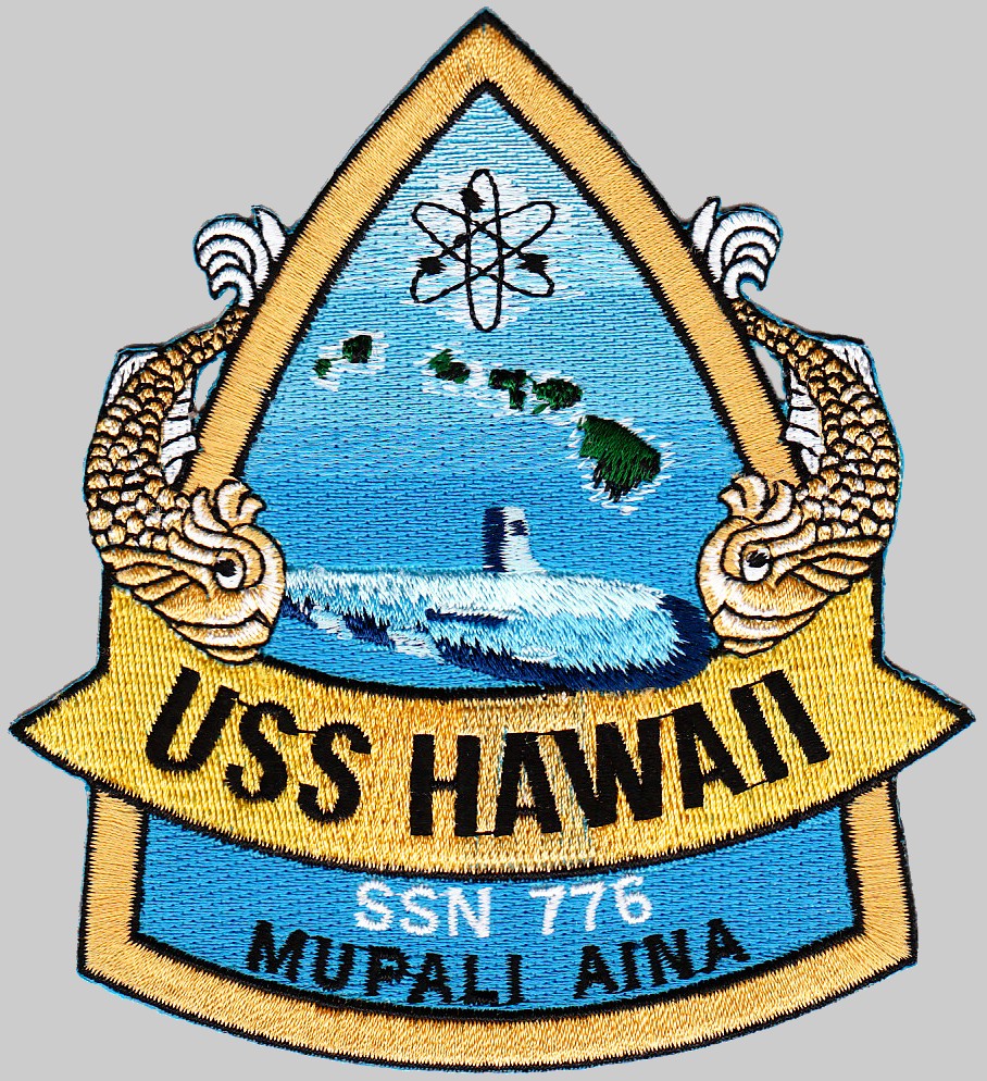 ssn-776 uss hawaii insignia crest patch badge virginia class attack submarine us navy 02p