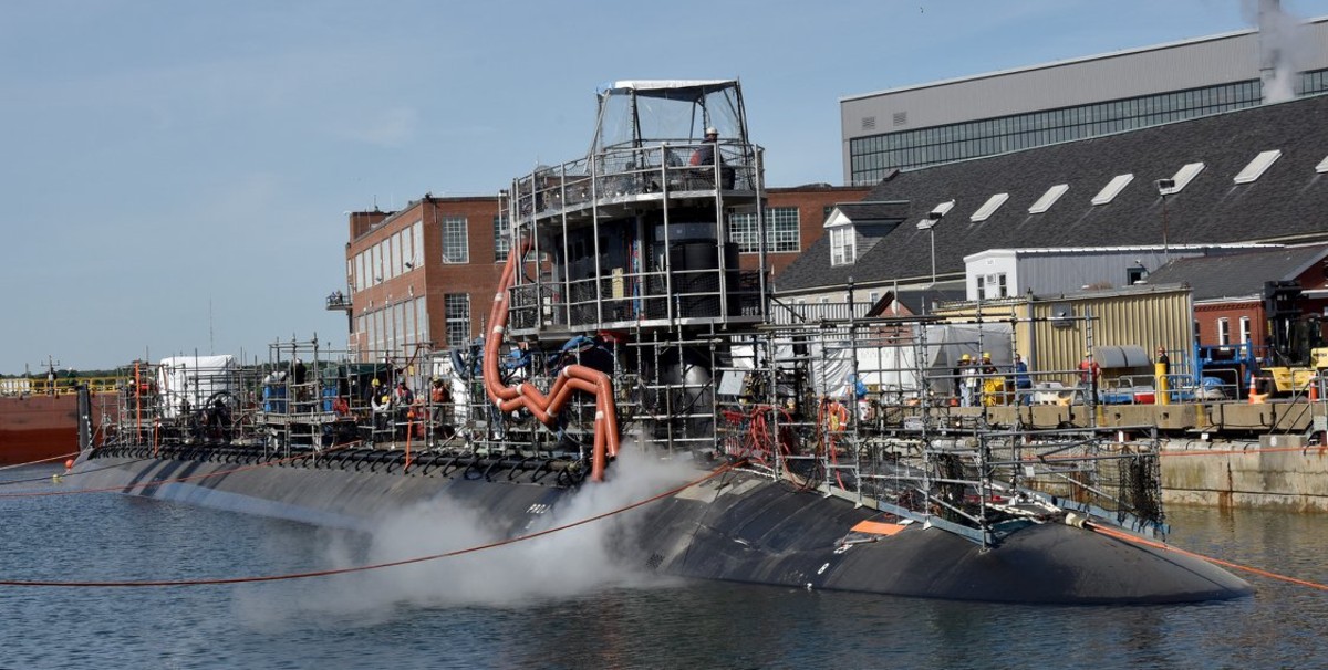 ssn-778 uss new hampshire virginia class attack submarine dry dock portsmouth naval shipyard maine 42