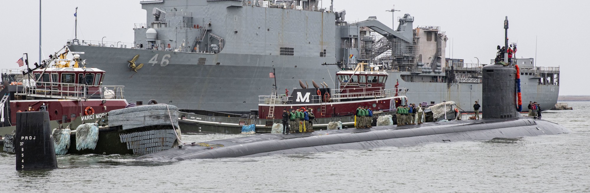 ssn-778 uss new hampshire virginia class attack submarine returning naval station norfolk 2023 44