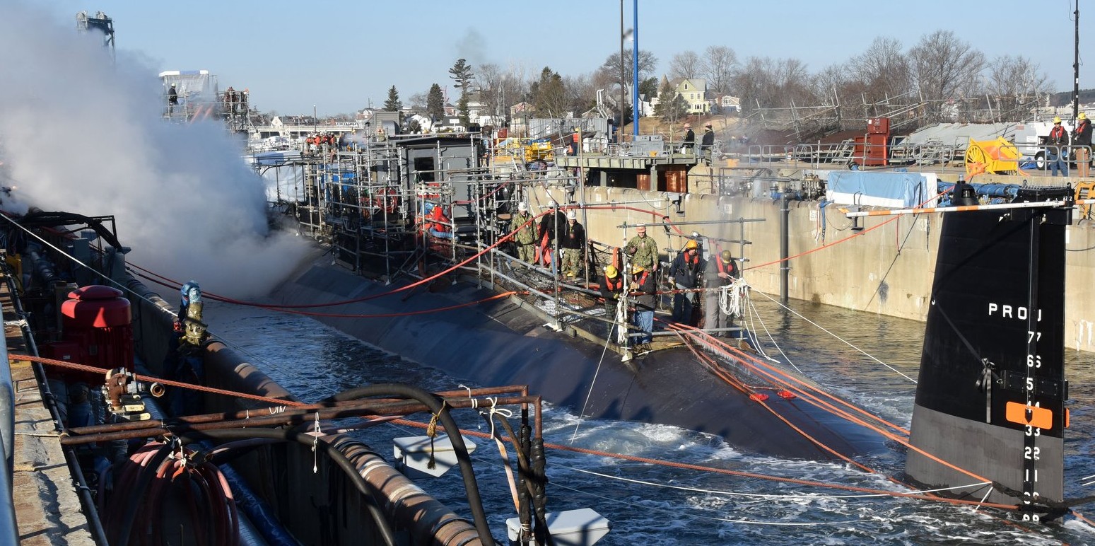 ssn-779 uss new mexico virginia class attack submarine undocking portsmouth naval shipyard maine 65