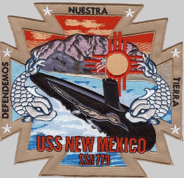 ssn-779 uss new mexico insignia crest patch badge virginia class attack submarine us navy 02p