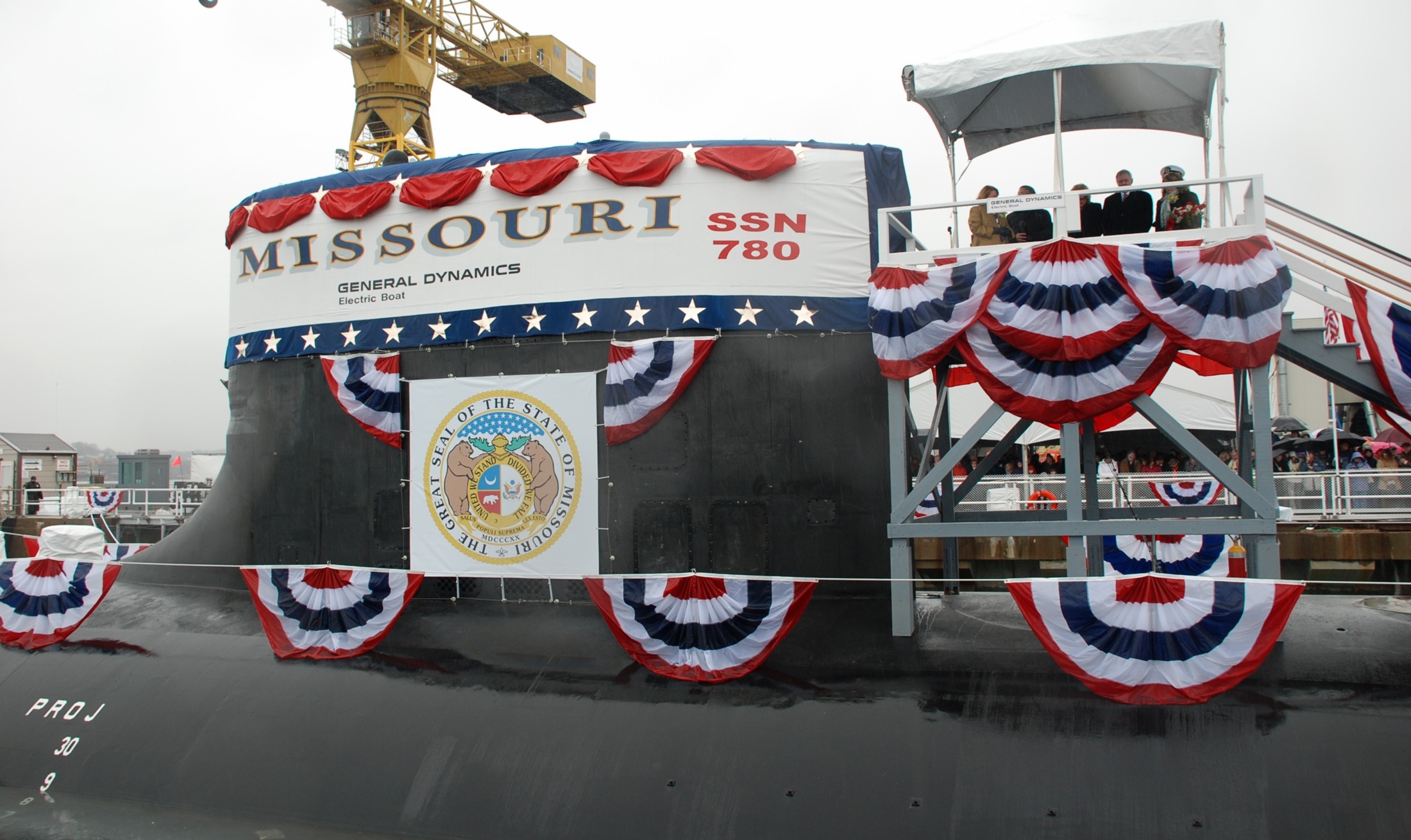 ssn-780 uss missouri virginia class attack submarine us navy 35 christening ceremony groton gdeb