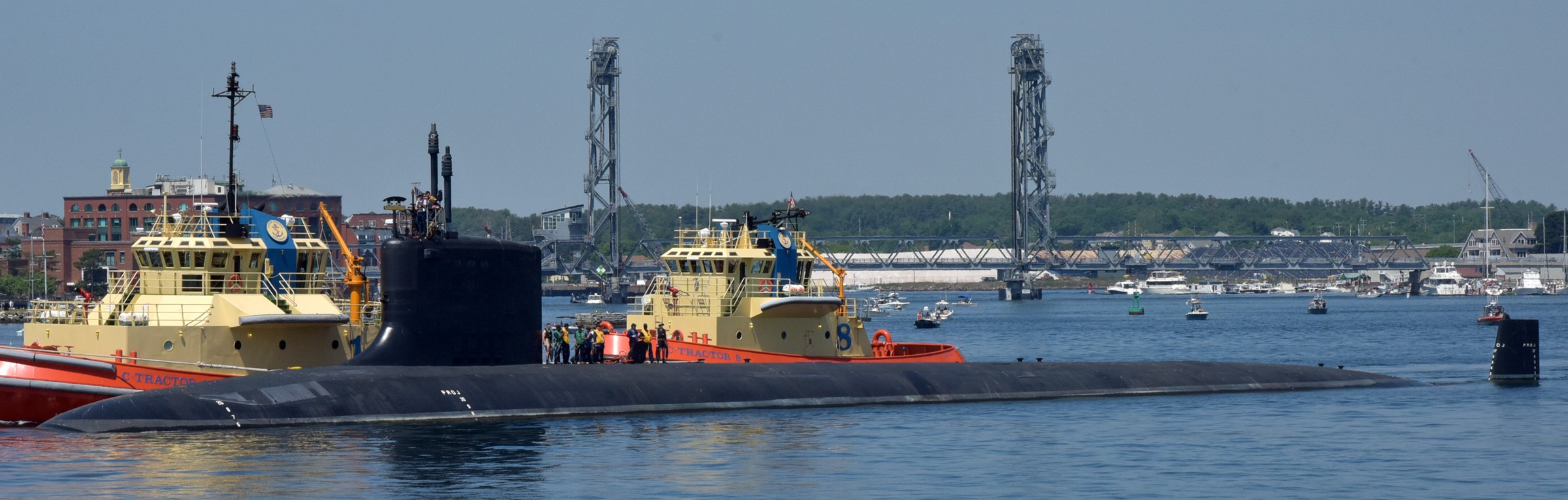 ssn-781 uss california virginia class attack submarine departing portsmouth naval shipyard 2021 40