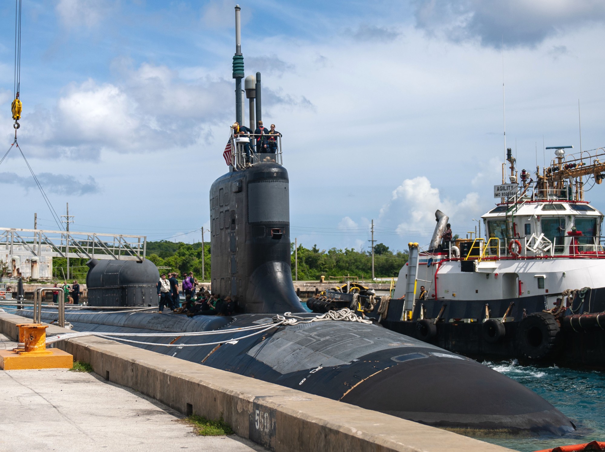 ssn-782 uss mississippi virginia class attack submarine naval base guam apra harbor 2024 58