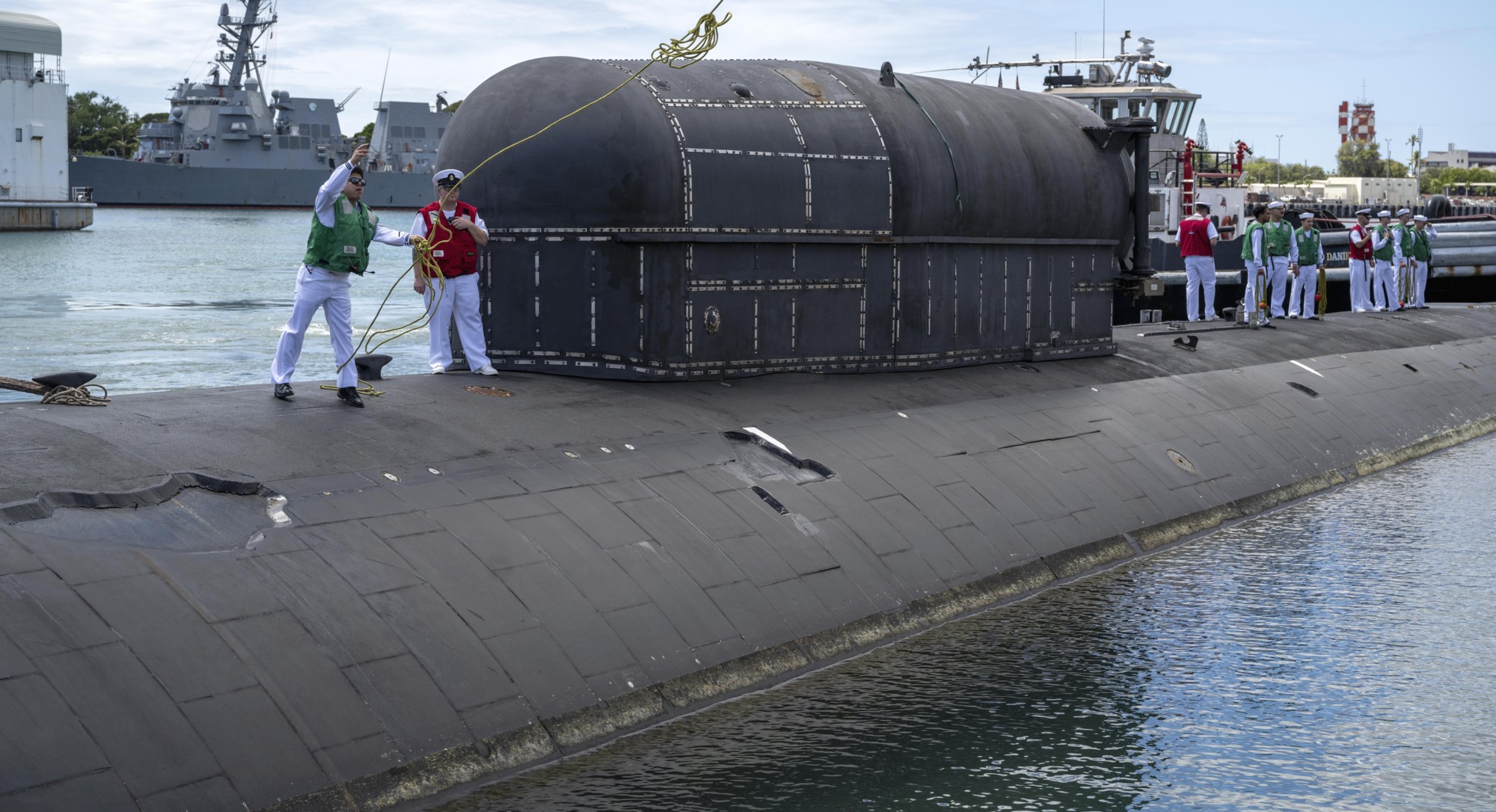 ssn-782 uss mississippi virginia class attack submarine returning pearl harbor hickam hawaii 2024 59