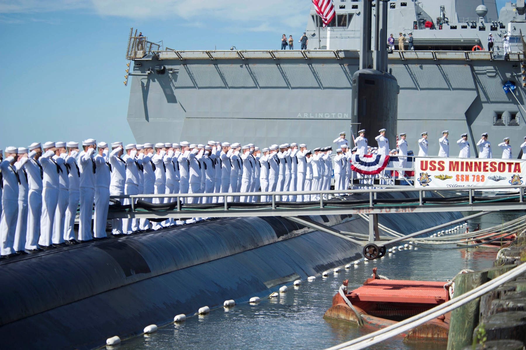 ssn-783 uss minnesota virginia class attack submarine us navy 07 commissioning norfolk