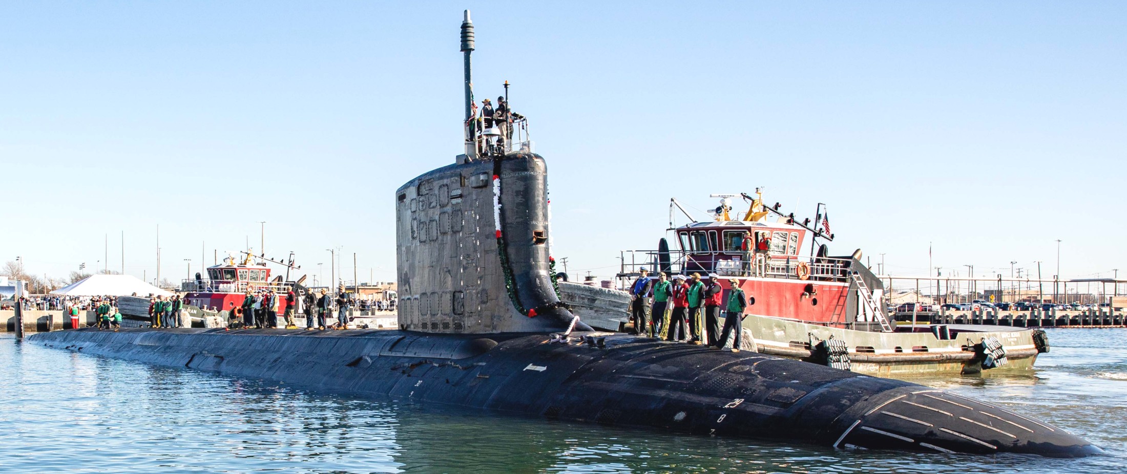 ssn-787 uss washington virginia class attack submarine returning naval station norfolk 2023 50