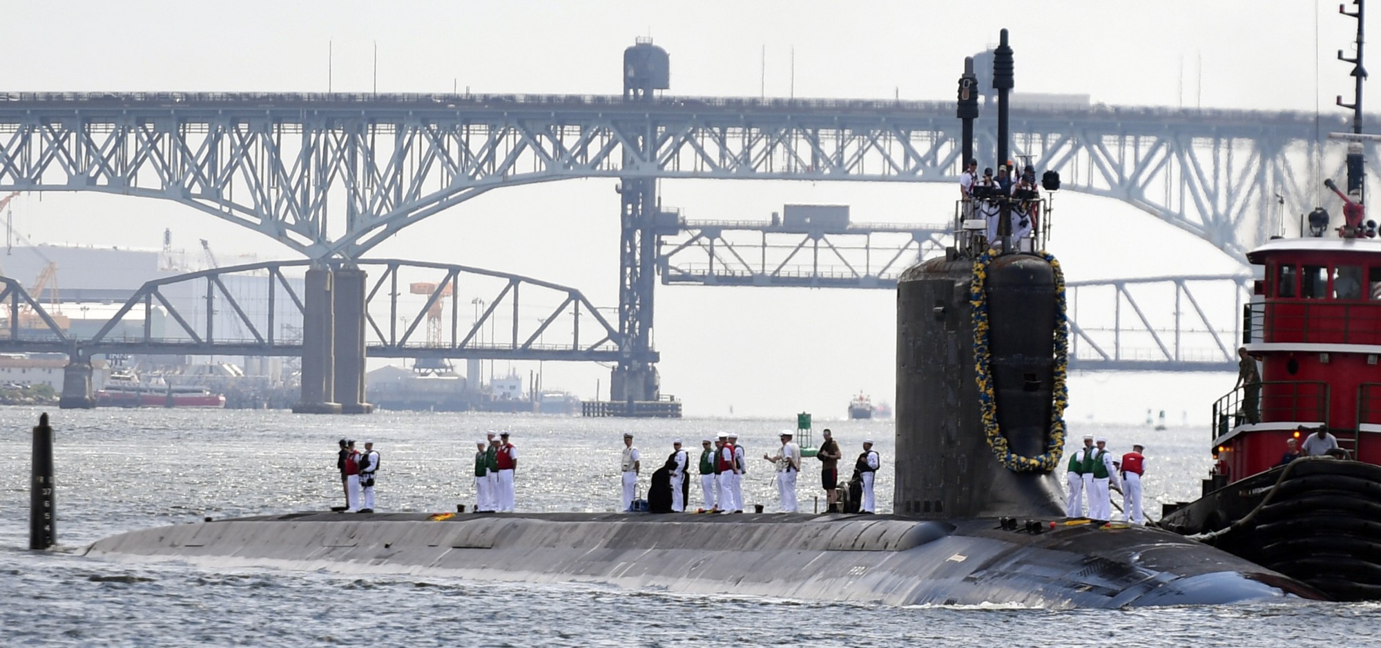 ssn-789 uss indiana virginia class attack submarine returning subase new london groton 2022 65