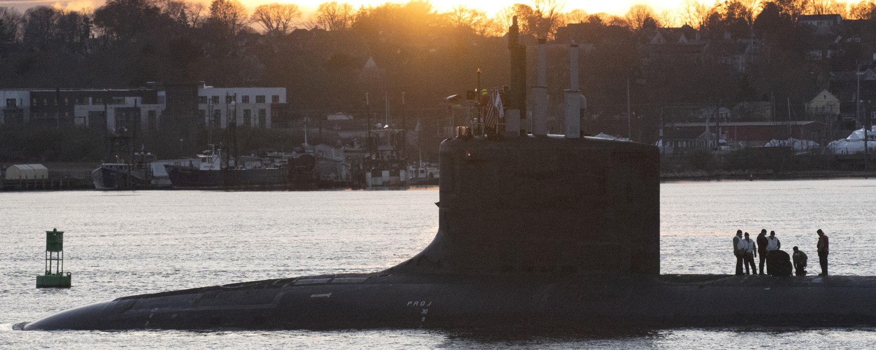 ssn-789 uss indiana virginia class attack submarine departing subase new london groton 2022 68