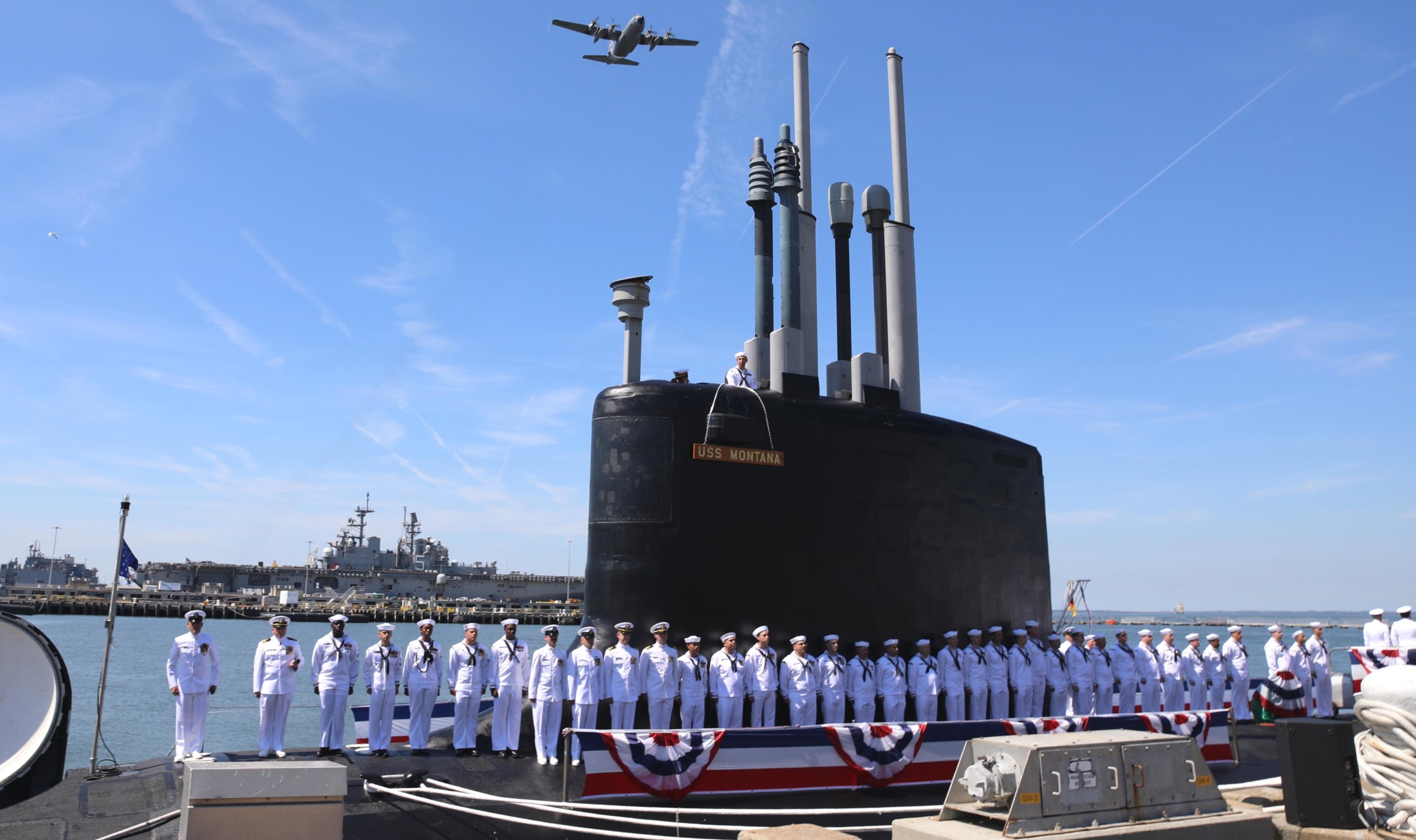 ssn-794 uss montana virginia class attack submarine us navy commissioning norfolk virginia 2022 14