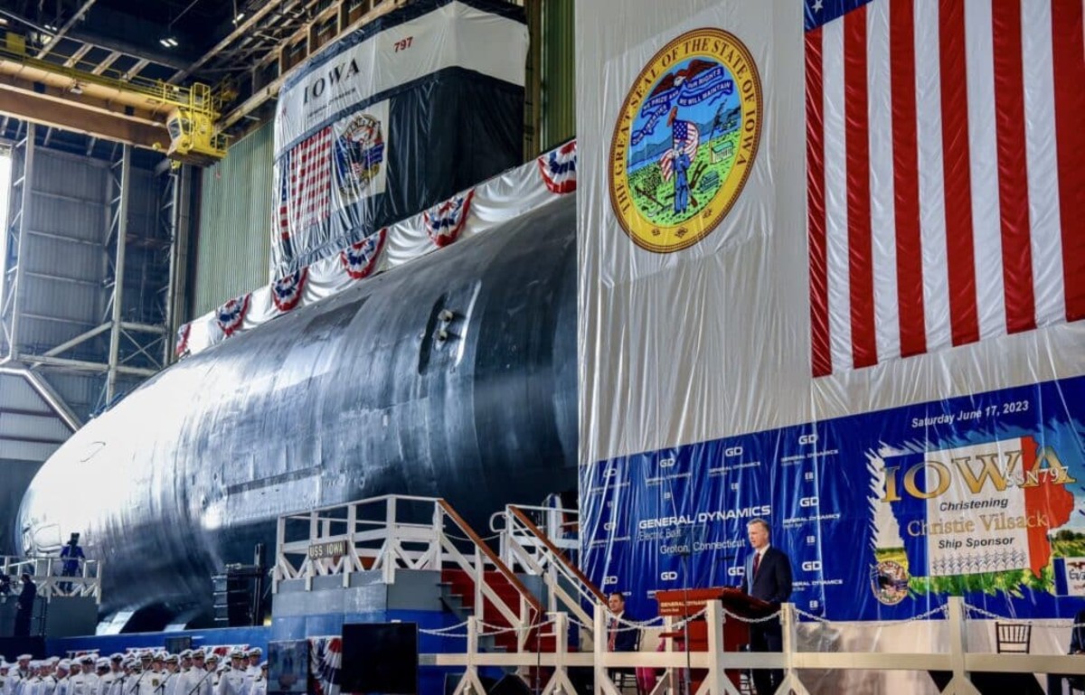 ssn-797 uss iowa virginia class attack submarine us navy christening ceremony 2023 04