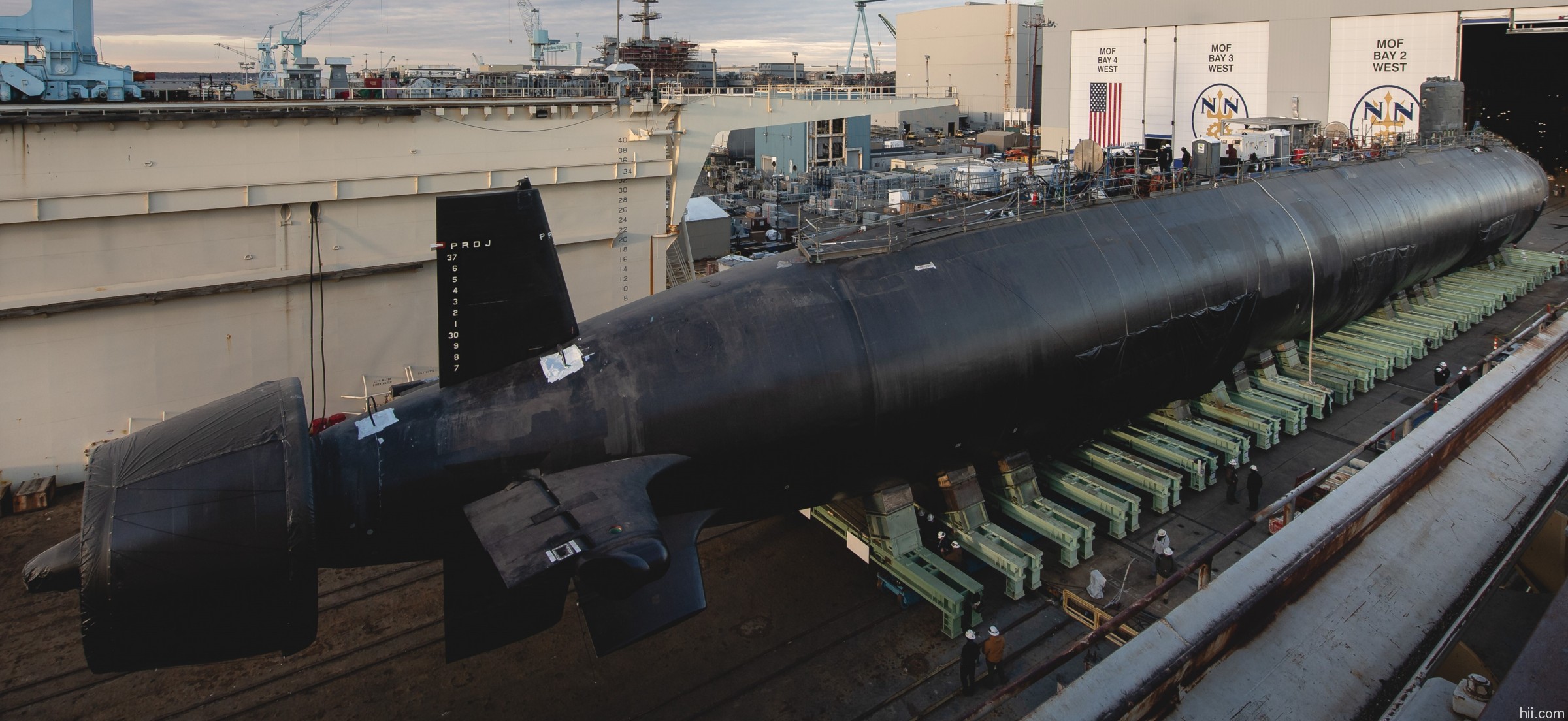 ssn-798 uss massachusetts virginia class attack submarine roll-out hii newport news 06