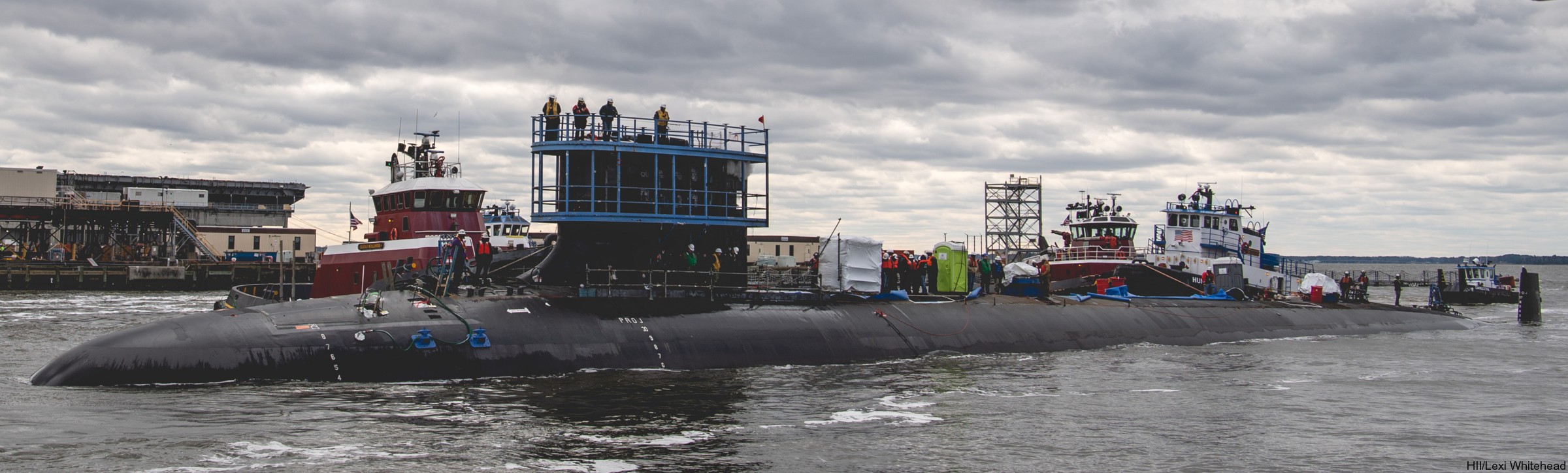 ssn-798 uss massachusetts virginia class attack submarine us navy hii newport news 2024 launching 10