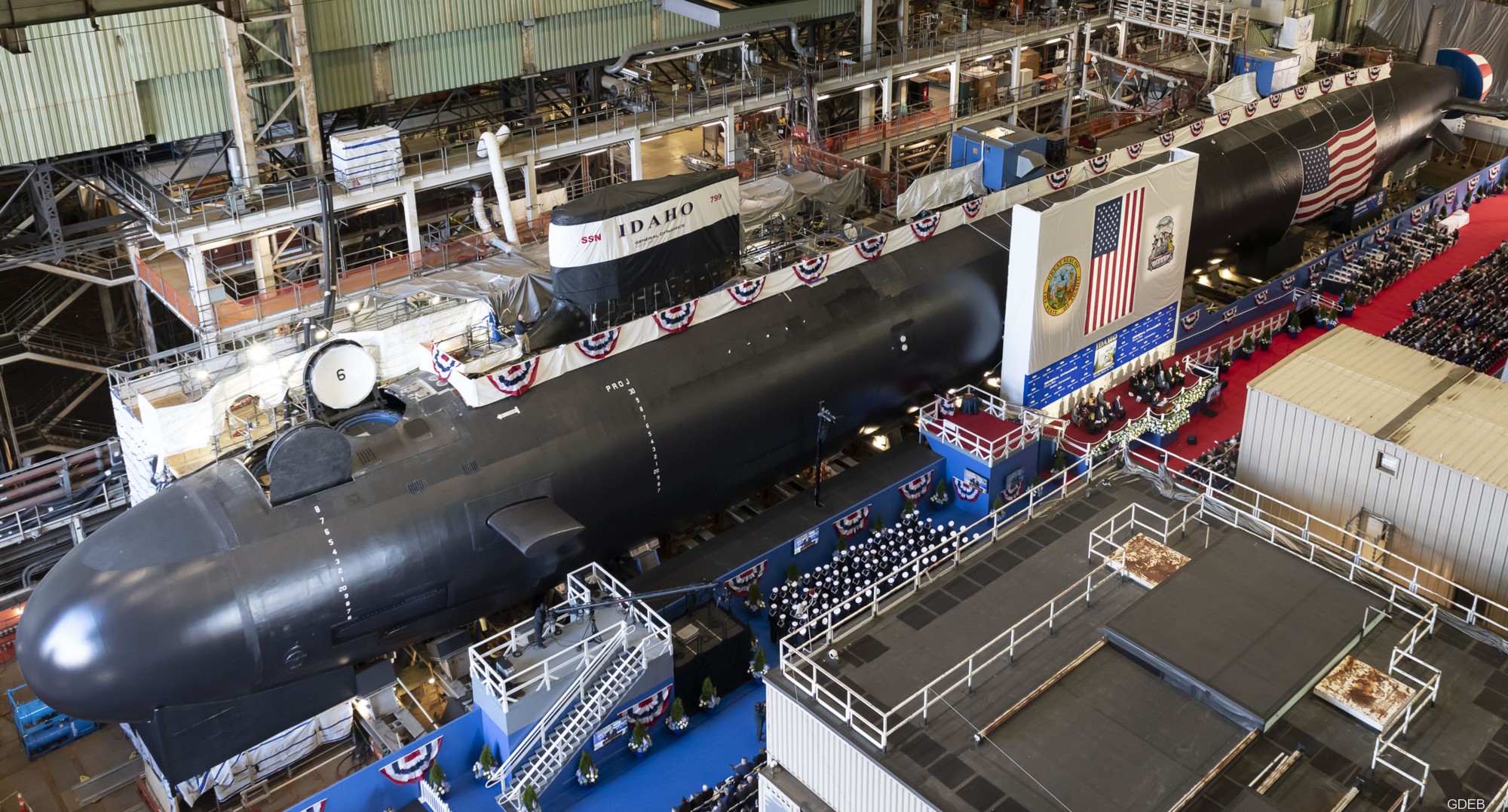 ssn-799 uss idaho virginia class attack submarine us navy christening groton 2024 05