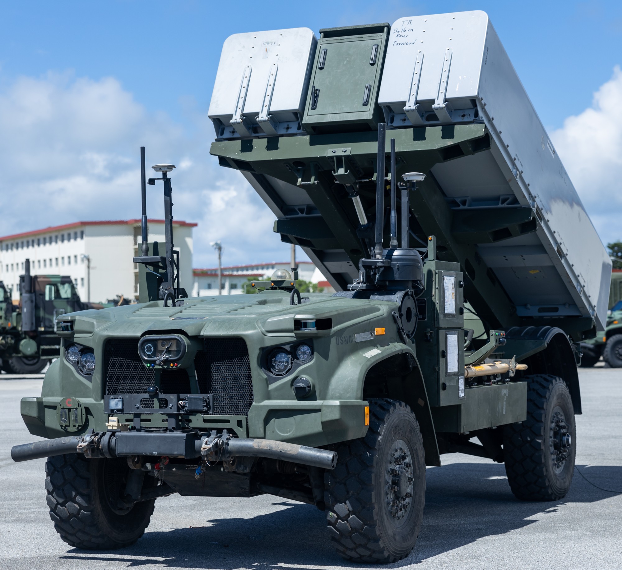 navy marine corps nmesis naval strike missile nsm coastal defence system kongsberg raytheon rogue vehicle oshkosh 02
